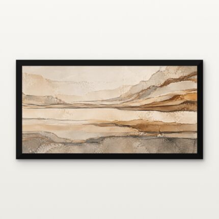 Buy Expansion of Oxide Field 02 Abstract Canvas Painting Online - Black Classic Glazed Frame | DrawTools