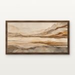 Expansion of Oxide Field 02 in Brown Floating Frame on a Canvas Print - DrawTools