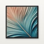 Handcrafted Feathered Twilight Veil Floating Canvas Wall Painting - Ready to Hang Botanical Art | DrawTools