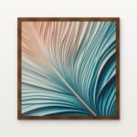 Feathered Twilight Veil Framed Wall Art in Warm Walnut Classic Frame - Premium art for home decor | DrawTools