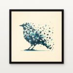 Buy Feathers of Infinity Abstract Canvas Painting Online - Black Classic Glazed Frame | DrawTools