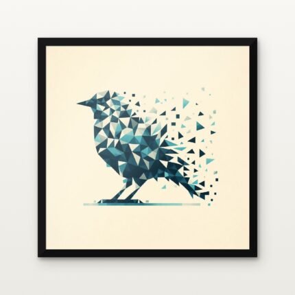 Feathers of Infinity in Black Classic Frame with Matt paper & Protective Coating - DrawTools