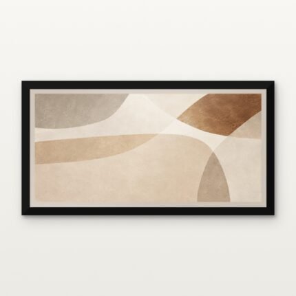 Fields in Motion 01 in Black Classic Frame with Matt paper & Protective Coating - DrawTools
