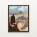 Luxury Force of the Sand Reaches Canvas Print in Warm Walnut Floating Frame - Modern Interior Wall Art | DrawTools