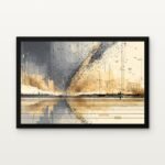 Fractured Horizon in Black Classic Frame with Matt paper & Protective Coating - DrawTools
