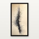 Buy Fragmented Axis Abstract Canvas Painting Online - Black Classic Glazed Frame | DrawTools
