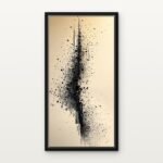 Handcrafted Fragmented Axis Floating Canvas Wall Painting - Ready to Hang Abstract Art | DrawTools