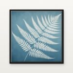 Handcrafted Frosted Fern of the Dawn Floating Canvas Wall Painting - Ready to Hang Botanical Art | DrawTools
