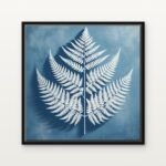 Handcrafted Frozen Fronds of the Northern Sky Floating Canvas Wall Painting - Ready to Hang Botanical Art | DrawTools