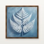 Frozen Fronds of the Northern Sky Framed Wall Art in Warm Walnut Classic Frame - Premium art for home decor | DrawTools