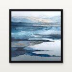 Buy Glacial Drift Abstract Canvas Painting Online - Black Classic Glazed Frame | DrawTools