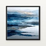 Handcrafted Glacial Drift Floating Canvas Wall Painting - Ready to Hang Abstract Art | DrawTools