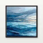 Handcrafted Glacial Drift II Floating Canvas Wall Painting - Ready to Hang Abstract Art | DrawTools