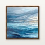Glacial Drift II Framed Wall Art in Warm Walnut Classic Frame - Premium abstract art for living room | DrawTools