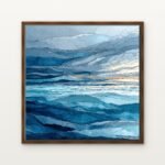 Luxury Glacial Drift II Canvas Print in Warm Walnut Floating Frame - Modern Interior Wall Art | DrawTools