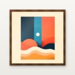 Horizons of Fire and Calm Framed Wall Art in Warm Walnut Classic Frame - Premium art for home decor | DrawTools