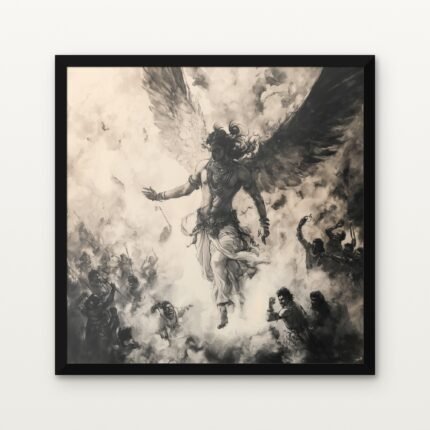 Judgment Soars Krishna in Black Classic Frame with Matt paper & Protective Coating - DrawTools