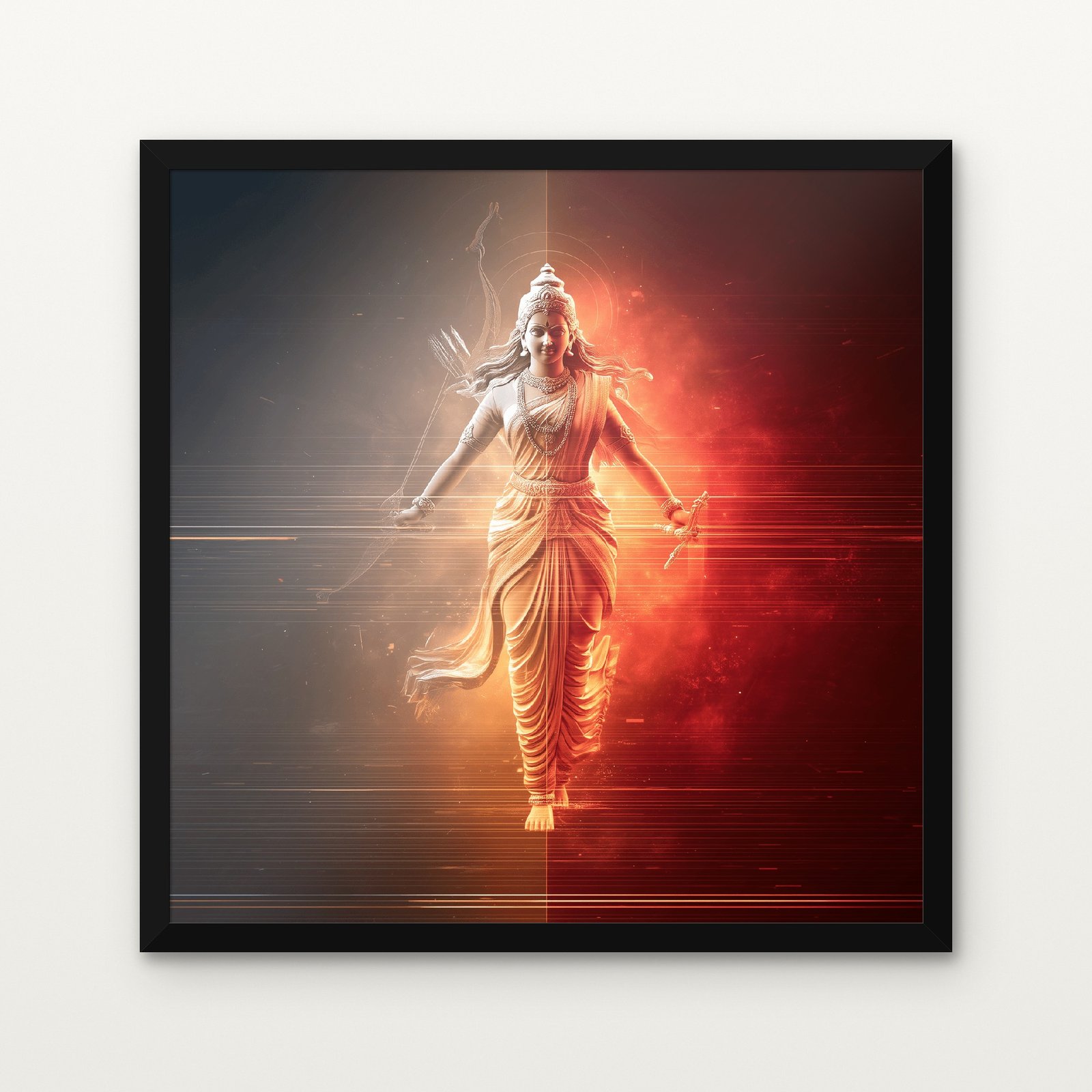 Katyayani (The Warrior Goddess) – Black Classic Frame with Matt paper & Protective Coating Katyayani (The Warrior Goddess) in Black Classic Frame with Matt paper & Protective Coating - DrawTools