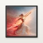 Handcrafted Katyayani (The Warrior Goddess) II Floating Canvas Wall Painting - Ready to Hang Divine Spiritual Art | DrawTools