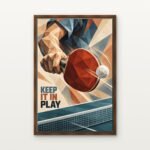 Keep It in Play in Brown Floating Frame on a Canvas Print - DrawTools