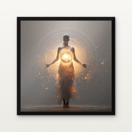 Kushmanda (Cosmic Creator) in Black Classic Frame with Matt paper & Protective Coating - DrawTools