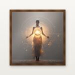 Kushmanda (Cosmic Creator) in Brown Classic Frame with Matt paper & Protective Coating - DrawTools