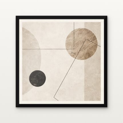 Lines of Relation 01 in Black Classic Frame with Matt paper & Protective Coating - DrawTools