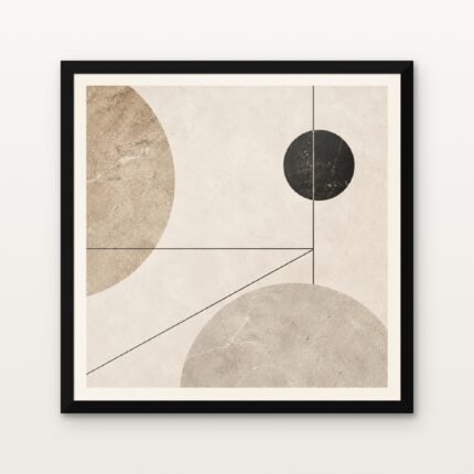 Lines of Relation 02 in Black Classic Frame with Matt paper & Protective Coating - DrawTools