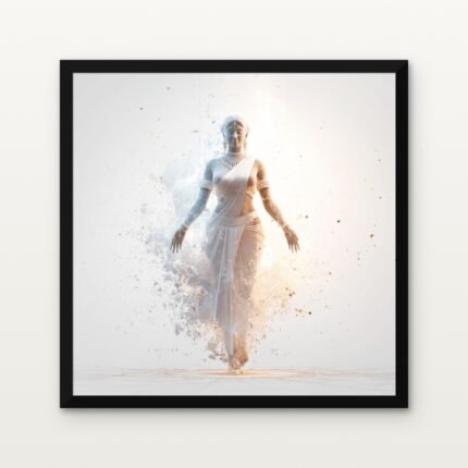 Mahagauri (The Radiant One) in Black Classic Frame with Matt paper & Protective Coating - DrawTools