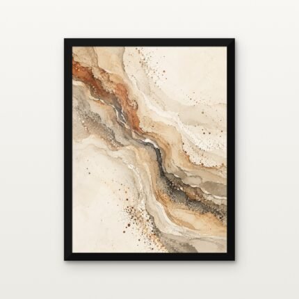 Mineral Drift 01 in Black Classic Frame with Matt paper & Protective Coating - DrawTools