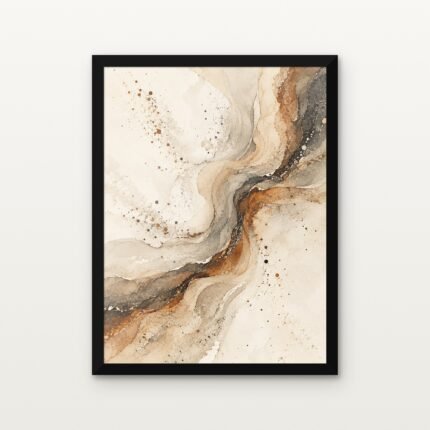 Mineral Drift 02 in Black Classic Frame with Matt paper & Protective Coating - DrawTools