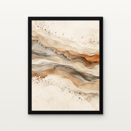 Mineral Drift 03 in Black Classic Frame with Matt paper & Protective Coating - DrawTools