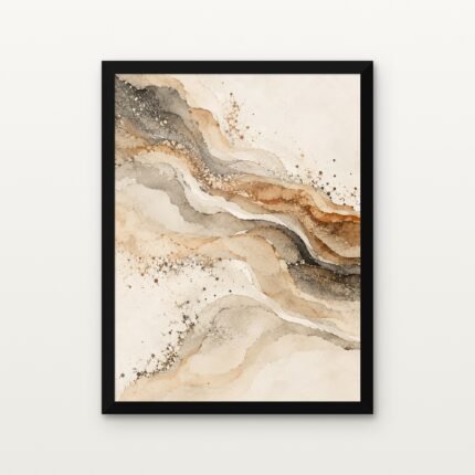 Mineral Drift 04 in Black Classic Frame with Matt paper & Protective Coating - DrawTools