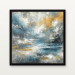 Buy Mistborn Symphony Abstract Canvas Painting Online - Black Classic Glazed Frame | DrawTools