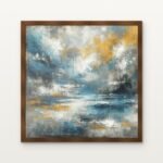 Mistborn Symphony Framed Wall Art in Warm Walnut Classic Frame - Premium abstract art for living room | DrawTools