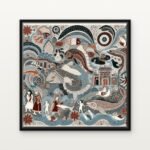 Handcrafted Mythic River of Eternal Harmony Floating Canvas Wall Painting - Ready to Hang Traditional Art | DrawTools