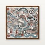 Mythic River of Eternal Harmony Framed Wall Art in Warm Walnut Classic Frame - Premium art for home decor | DrawTools