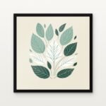 Buy Nature's Emblem in Harmony Botanical Canvas Painting Online - Black Classic Glazed Frame | DrawTools