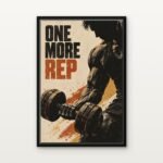 One More Rep in Black Floating Frame on a Canvas Print - DrawTools