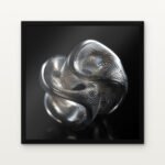 Buy Orb of Interwoven Dimensions Natural Computation Canvas Painting Online - Black Classic Glazed Frame | DrawTools