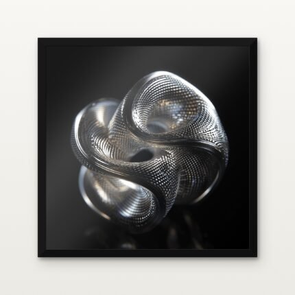 Orb of Interwoven Dimensions in Black Classic Frame with Matt paper & Protective Coating - DrawTools