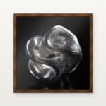 Orb of Interwoven Dimensions Framed Wall Art in Warm Walnut Classic Frame - Premium art for home decor | DrawTools