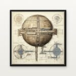 Handcrafted Orbital Nexus of the High Council Floating Canvas Wall Painting - Ready to Hang Star wars Art | DrawTools