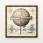 Orbital Nexus of the High Council Framed Wall Art in Warm Walnut Classic Frame - Premium art for home decor | DrawTools