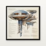 Handcrafted Outpost of the Webbed Realms Floating Canvas Wall Painting - Ready to Hang Star wars Art | DrawTools