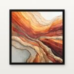 Buy Oxide Field Abstract Canvas Painting Online - Black Classic Glazed Frame | DrawTools