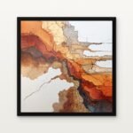 Buy Oxide Field II Abstract Canvas Painting Online - Black Classic Glazed Frame | DrawTools