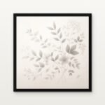 Buy Petals of a Forgotten Letter Botanical Canvas Painting Online - Black Classic Glazed Frame | DrawTools