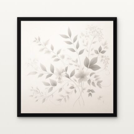 Petals of a Forgotten Letter in Black Classic Frame with Matt paper & Protective Coating - DrawTools