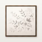 Luxury Petals of a Forgotten Letter Canvas Print in Warm Walnut Floating Frame - Modern Interior Wall Art | DrawTools